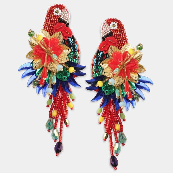 Boucles d'oreilles PARROT - Olivia Dar