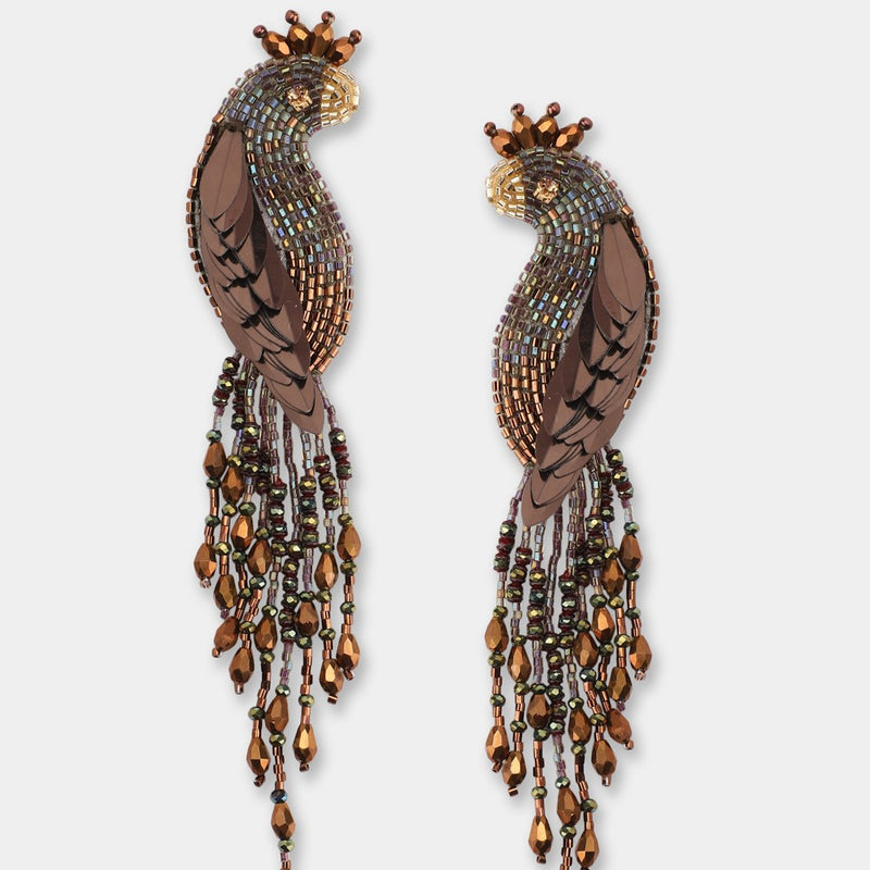 Boucles d'oreilles PEACOCK - Olivia Dar