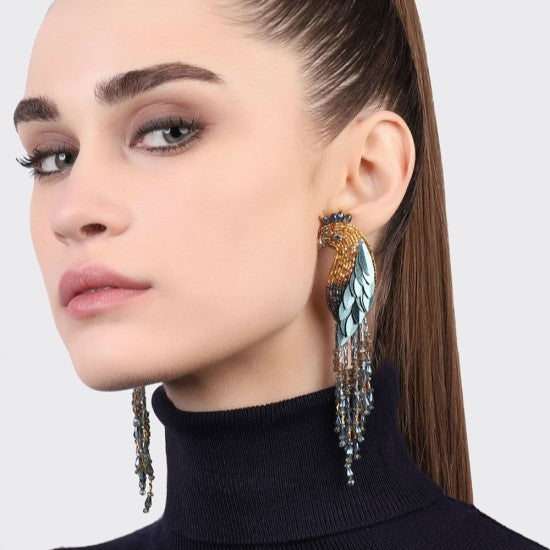 Boucles d'oreilles PEACOCK - Olivia Dar