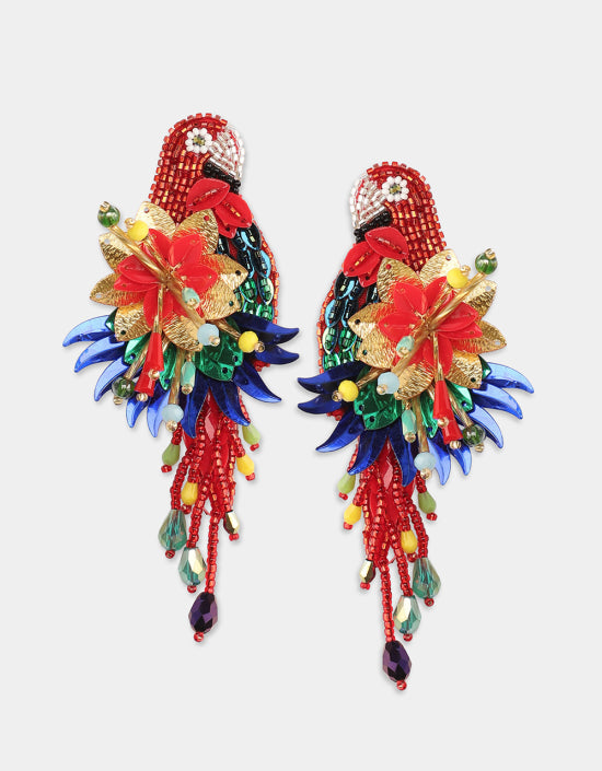 Boucles d'oreilles Parrots - Olivia Dar